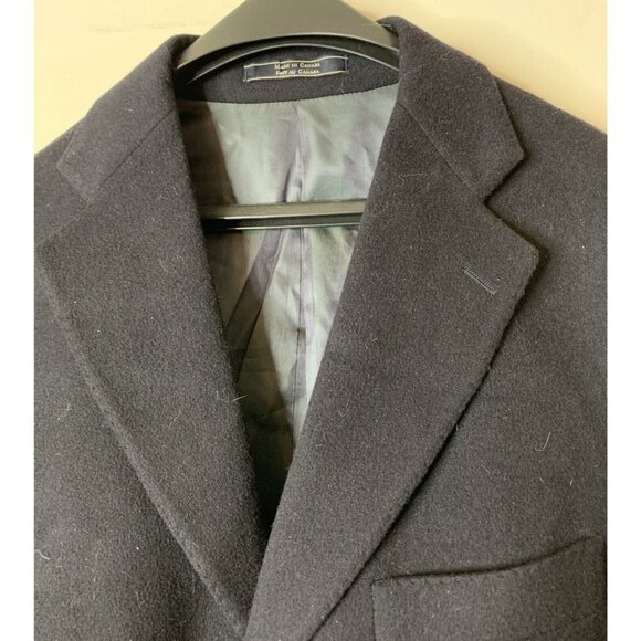 Arnold Brant Harry Rosen 41 L-T Pure Cashmere Blue Black Blazer Sport Coat READ! - Picture 3 of 13